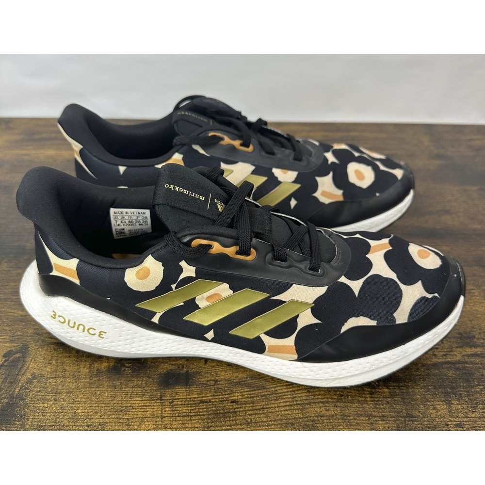 Adidas Youth EQ21 Run Marimekko Junior Bounce Shoes GY5779 Prime Green Floral 7